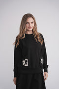 Gestricktes Taschen-Sweatshirt