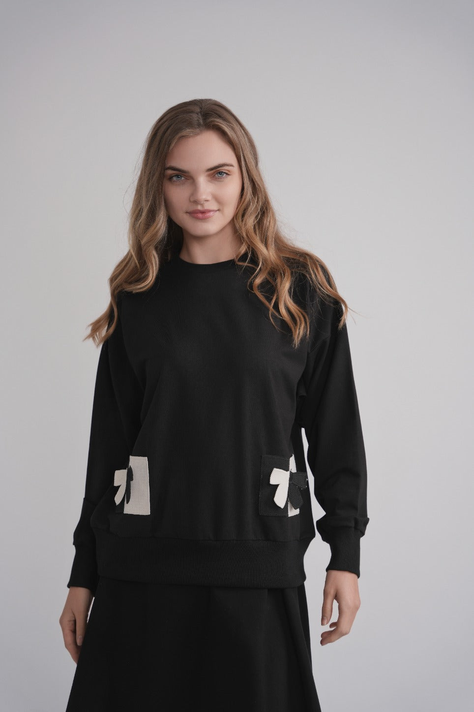 Gestricktes Taschen-Sweatshirt